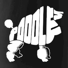Pudel - nápis v tele Pudel - nápis v tele