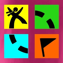 Geocaching logo farebné