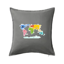 Svetové kontinenty s názvami a zvieratkami