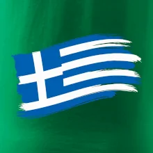 Grécko vlajka - štetkou
