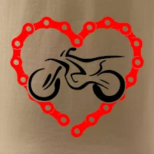 Moto srdce reťaz - enduro