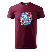 Yin & Yang Koi kapor - červený