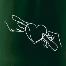 Dve ruky a srdce jedným ťahom