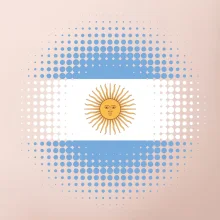 Argentína vlajka bodkovaná