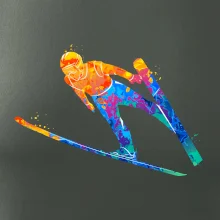 Skokan na lyžiach splash