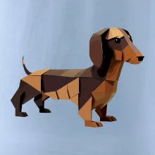 Jazvečík - zlepený z papiera