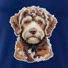 Lagotto romagnolo vyšívaná hlava na prsníku