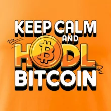 3D nápis Keep Calm and HODL Bitcoin