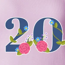 Kvetinové číslo kreslené - 20