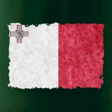 Vlajka Malta ohrýzaná