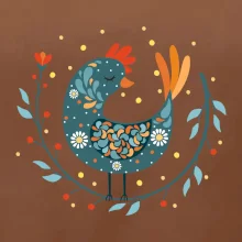 Folklór - sliepky s margarétkami