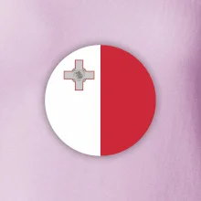 Vlajka Malta okrúhla veľká