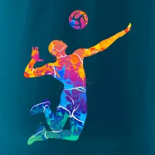 Volejbalista splash s loptou