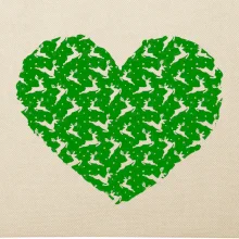 Vianočné jelene v srdci