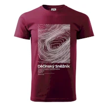 Děčínský Sněžník - vrstevnice v obdĺžniku