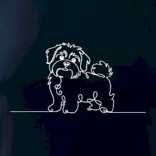 Havanský psík linka jedným ťahom