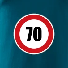 Dopravná značka - obmedzenie rýchlosti 70
