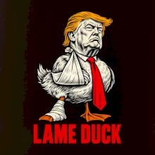 Donald Trump lame duck rytina