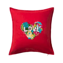 Love nápis květovaný