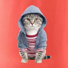 Mačka v pruhovanom triku