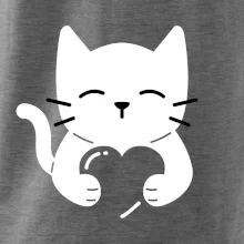 Mačka drží srdce Mačka drží srdce