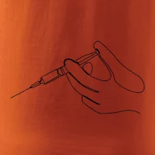 Ruka a injekcia jedným ťahom