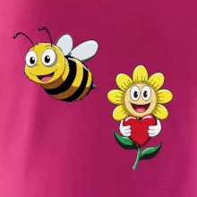 Parové tričko - Včela a kvetina
