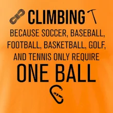 Climbing beacause one ball