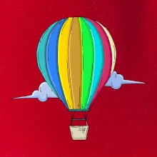 Teplovzdušný balón v oblakoch