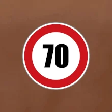 Dopravná značka - obmedzenie rýchlosti 70 Dopravná značka - obmedzenie rýchlosti 70