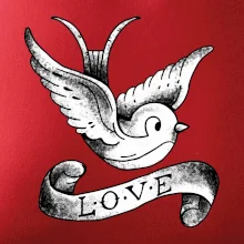 Love holubica - kreslená