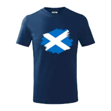 Škótska vlajka kreslená štetcom