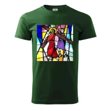 Vitráž - Ježiš a kríž