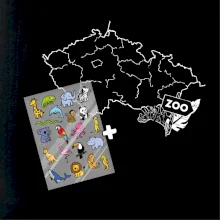 Tričko s mapou + ZOO nažehlovačky