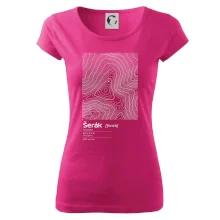 Šerák - vrstevnice v obdĺžniku