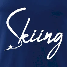 Skiing nápis lyžiar