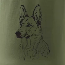 Nemecký ovčiak čierna kresba