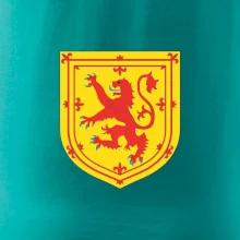 Škótsky lev na hrudi