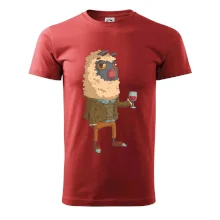 Alpaka s vínom muž