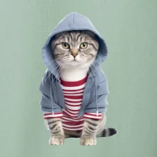 Mačka v pruhovanom triku