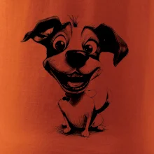 Čiernobiela karikatúra Jack Russell teriér