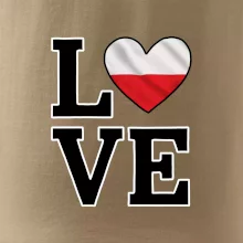 Love Poľská vlajka Love Poľská vlajka