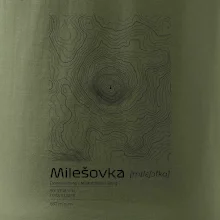 Milešovka - vrstevnice v obdĺžniku