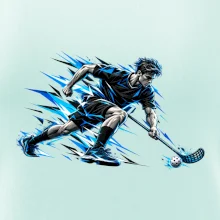 Florbalový sprint v modrých blescích