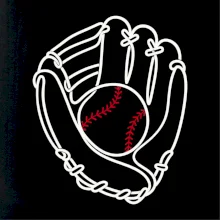 Baseballová rukavice minimalistická linka