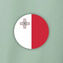 Vlajka Malta okrúhla veľká