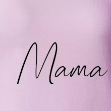 Nápis písací na prsiach - mama