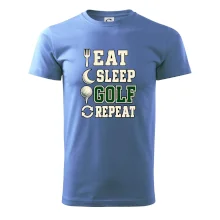 Eat sleep golf repeat typografie