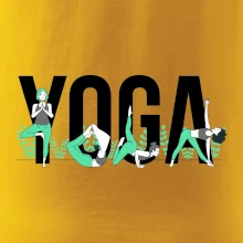 Yoga nápis farebný