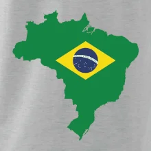 Brazília vlajka v mape